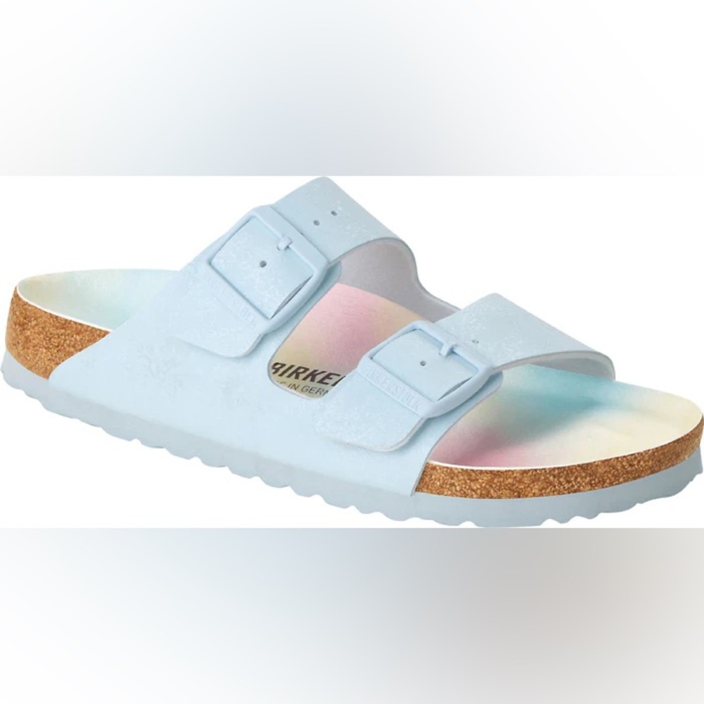 Light Blue with Pastel Ombré Birkenstocks - Picture 6 of 6